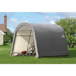 ShelterLogic Shed-in-a-Box 10 X 10 X 8 Ft Roundtop Gray -ShelterLogic || Arrow Shop 70435 2