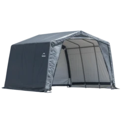 ShelterLogic Shed-in-a-Box XT 12 X 12 X 9.5 Ft Peak Gray