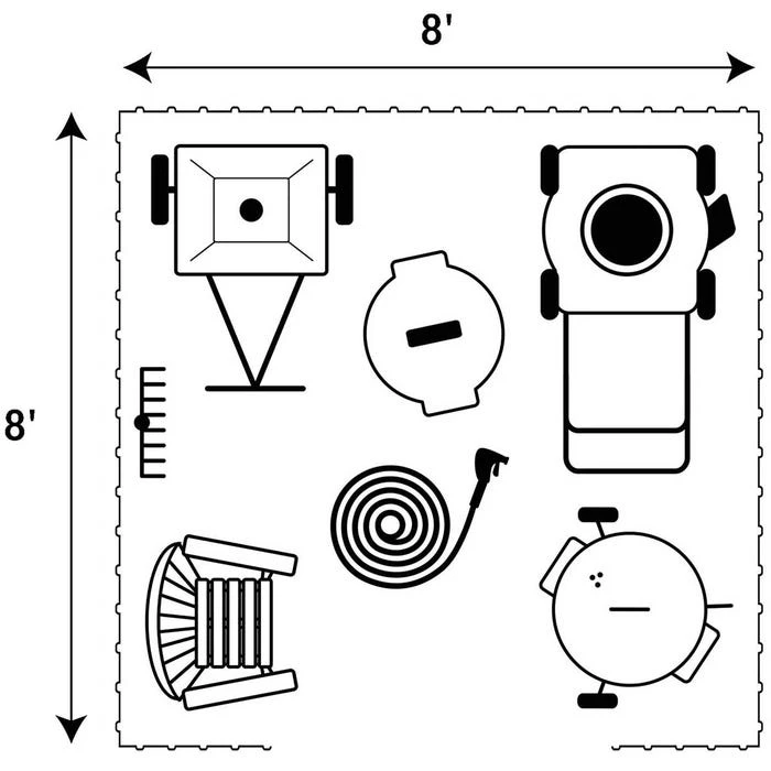 Arrow Select Steel Storage Shed, 8x8, Flute Grey 14 Arrow Select Steel Storage Shed, 8x8, Flute Grey - Image 14