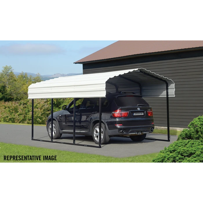 Arrow Carport, 10 Ft. X 51 Ft. X 7 Ft. Eggshell 8 Arrow Carport, 10 Ft. X 51 Ft. X 7 Ft. Eggshell - Image 8