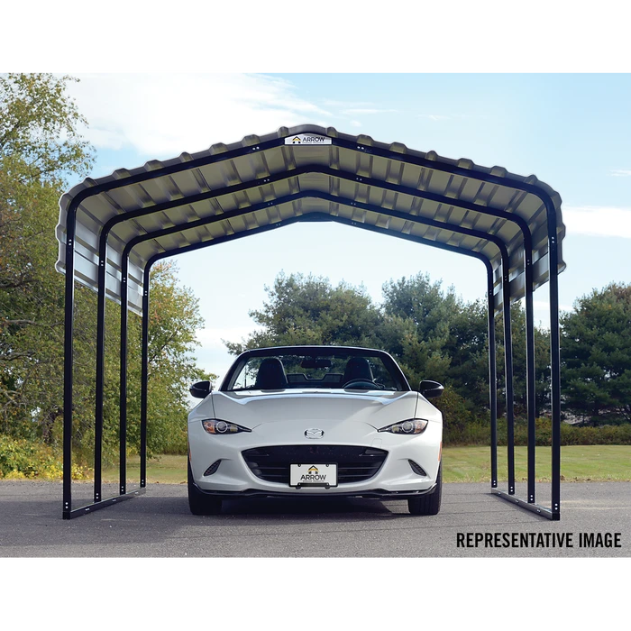 Arrow Carport, 10 Ft. X 60 Ft. X 7 Ft. Eggshell 11 Arrow Carport, 10 Ft. X 60 Ft. X 7 Ft. Eggshell - Image 11