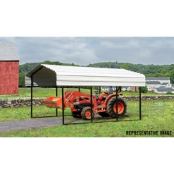 Arrow Carport, 10 Ft. X 69 Ft. X 7 Ft. Eggshell -ShelterLogic || Arrow Shop CPH106907 5