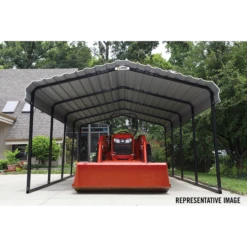 Arrow Carport, 12 Ft. X 100 Ft. X 7 Ft. Eggshell -ShelterLogic || Arrow Shop CPH1210007 4