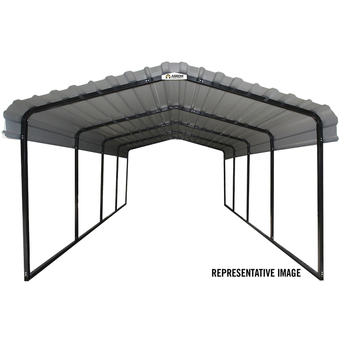 Arrow Carport, 12 Ft. X 60 Ft. X 7 Ft. Eggshell 2 Arrow Carport, 12 Ft. X 60 Ft. X 7 Ft. Eggshell - Image 2