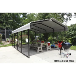 Arrow Carport, 12 Ft. X 69 Ft. X 7 Ft. Eggshell 26 Arrow Carport, 12 Ft. X 69 Ft. X 7 Ft. Eggshell -ShelterLogic || Arrow Shop CPH126907 3
