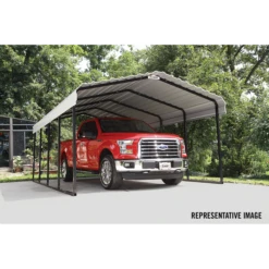 Arrow Carport, 12 Ft. X 74 Ft. X 7 Ft. Eggshell 27 Arrow Carport, 12 Ft. X 74 Ft. X 7 Ft. Eggshell -ShelterLogic || Arrow Shop CPH127407 2