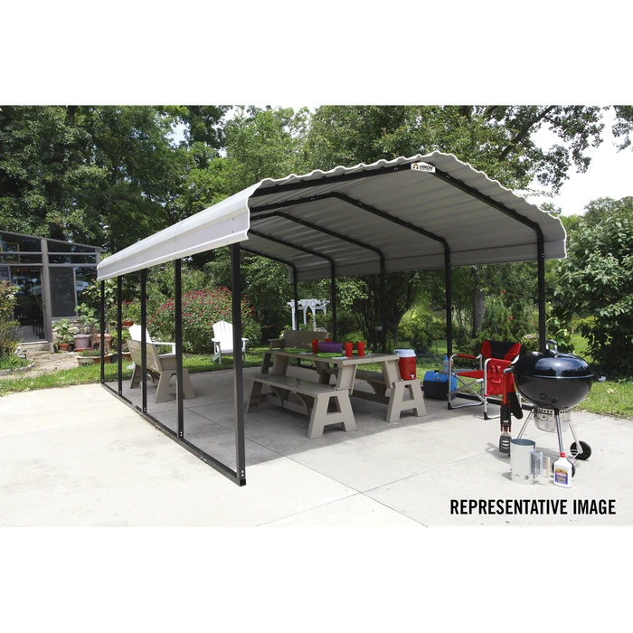 Arrow Carport, 12 Ft. X 74 Ft. X 7 Ft. Eggshell 13 Arrow Carport, 12 Ft. X 74 Ft. X 7 Ft. Eggshell - Image 13