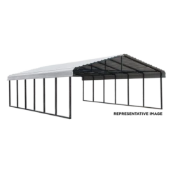 Arrow Carport, 20 Ft. X 38 Ft. X 7 Ft. Eggshell