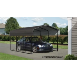 Arrow Carport, 10 Ft. X 65 Ft. X 7 Ft. Charcoal 16 Arrow Carport, 10 Ft. X 65 Ft. X 7 Ft. Charcoal -ShelterLogic || Arrow Shop CPHC106507 1