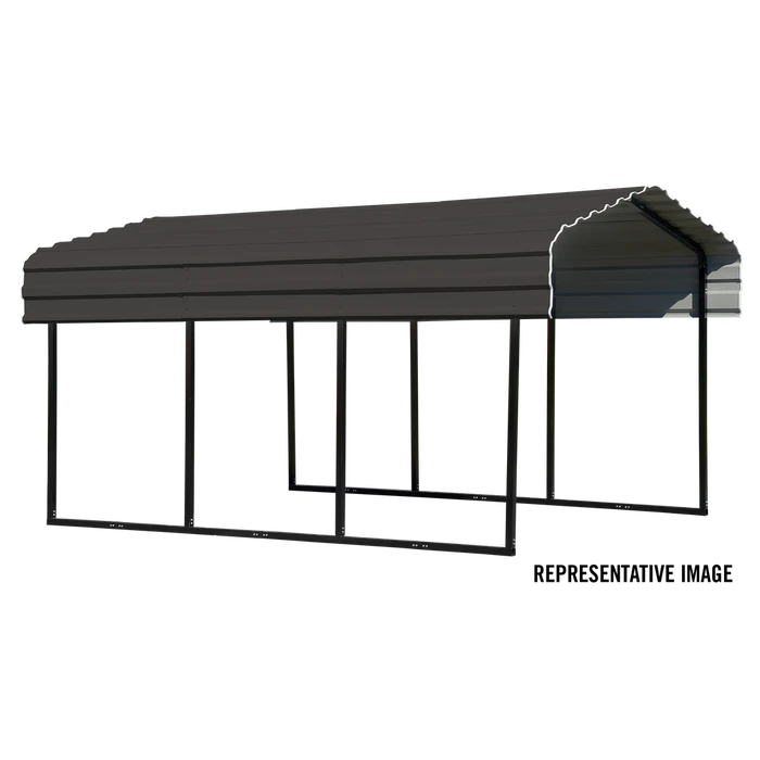 Arrow Carport, 10 Ft. X 69 Ft. X 7 Ft. Charcoal 1 Arrow Carport, 10 Ft. X 69 Ft. X 7 Ft. Charcoal