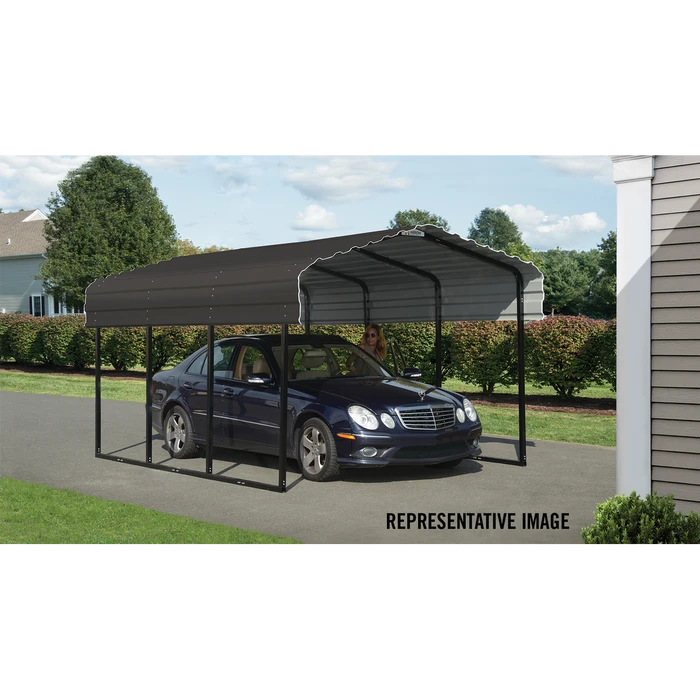 Arrow Carport, 10 Ft. X 69 Ft. X 7 Ft. Charcoal 8 Arrow Carport, 10 Ft. X 69 Ft. X 7 Ft. Charcoal - Image 8