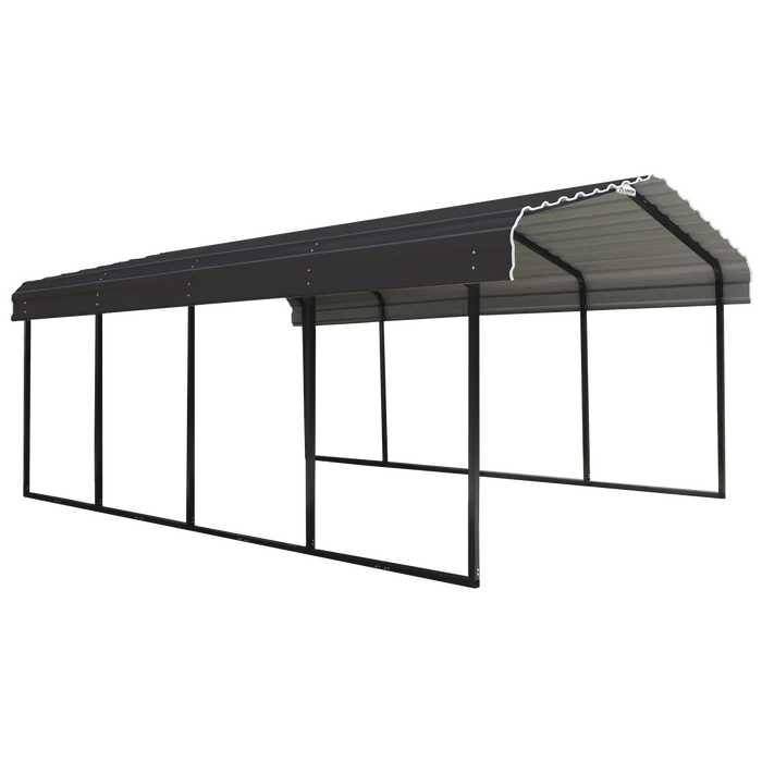 Arrow Carport, 12 Ft. X 20 Ft. X 7 Ft. Charcoal 1 Arrow Carport, 12 Ft. X 20 Ft. X 7 Ft. Charcoal