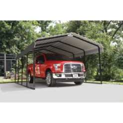 Arrow Carport, 12 Ft. X 20 Ft. X 7 Ft. Charcoal 19 Arrow Carport, 12 Ft. X 20 Ft. X 7 Ft. Charcoal -ShelterLogic || Arrow Shop CPHC122007 4