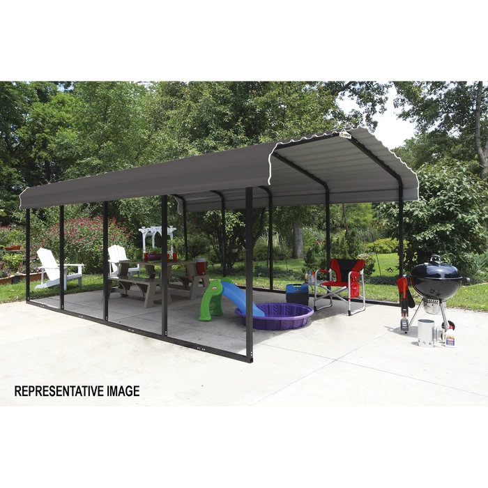 Arrow Carport, 12 Ft. X 78 Ft. X 7 Ft. Charcoal 11 Arrow Carport, 12 Ft. X 78 Ft. X 7 Ft. Charcoal - Image 11