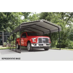 Arrow Carport, 12 Ft. X 96 Ft. X 7 Ft. Charcoal 19 Arrow Carport, 12 Ft. X 96 Ft. X 7 Ft. Charcoal -ShelterLogic || Arrow Shop CPHC129607 2