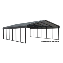 Arrow Carport, 20 Ft. X 56 Ft. X 7 Ft. Charcoal