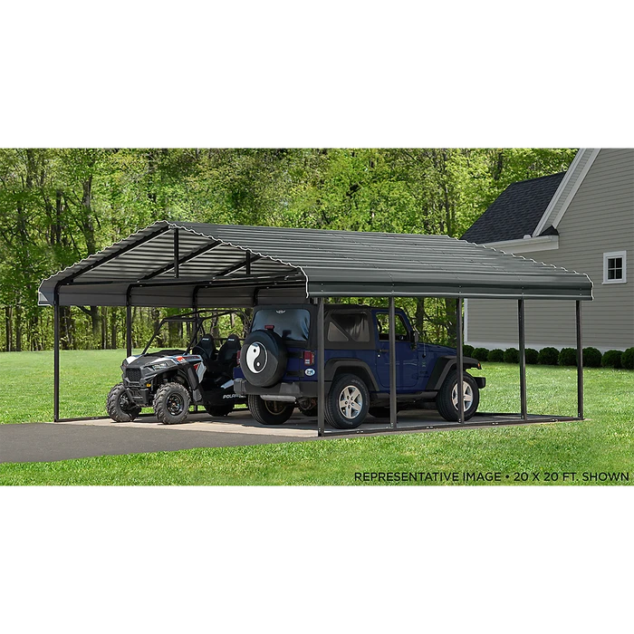 Arrow Carport, 20 Ft. X 69 Ft. X 7 Ft. Charcoal 9 Arrow Carport, 20 Ft. X 69 Ft. X 7 Ft. Charcoal - Image 9