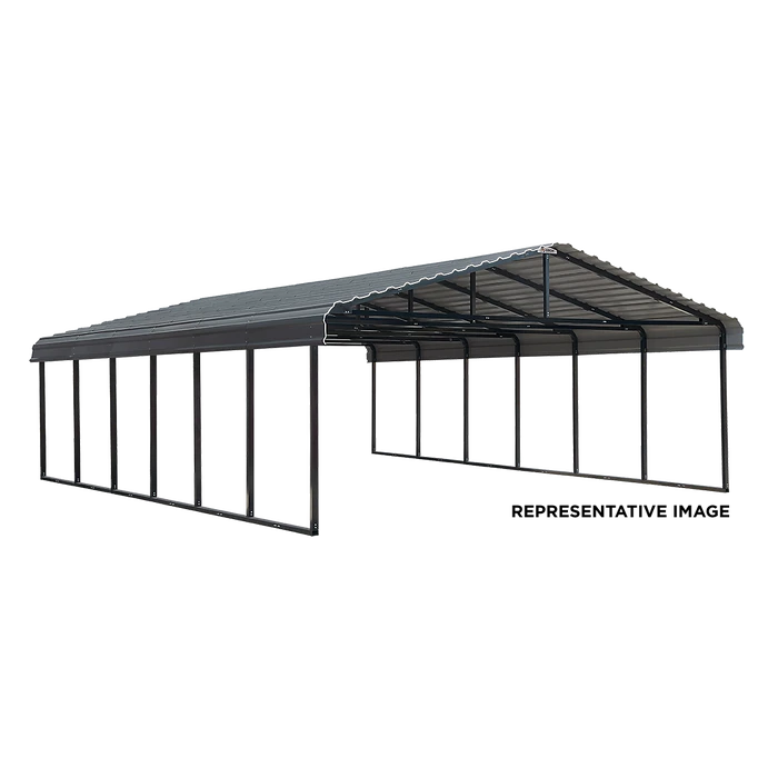 Arrow Carport, 20 Ft. X 96 Ft. X 7 Ft. Charcoal 1 Arrow Carport, 20 Ft. X 96 Ft. X 7 Ft. Charcoal