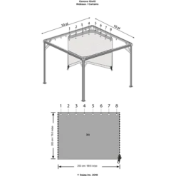 Curtains For Genova Gazebo (Gazebo Not Included) -ShelterLogic || Arrow Shop CURTAINSGENOVA 4