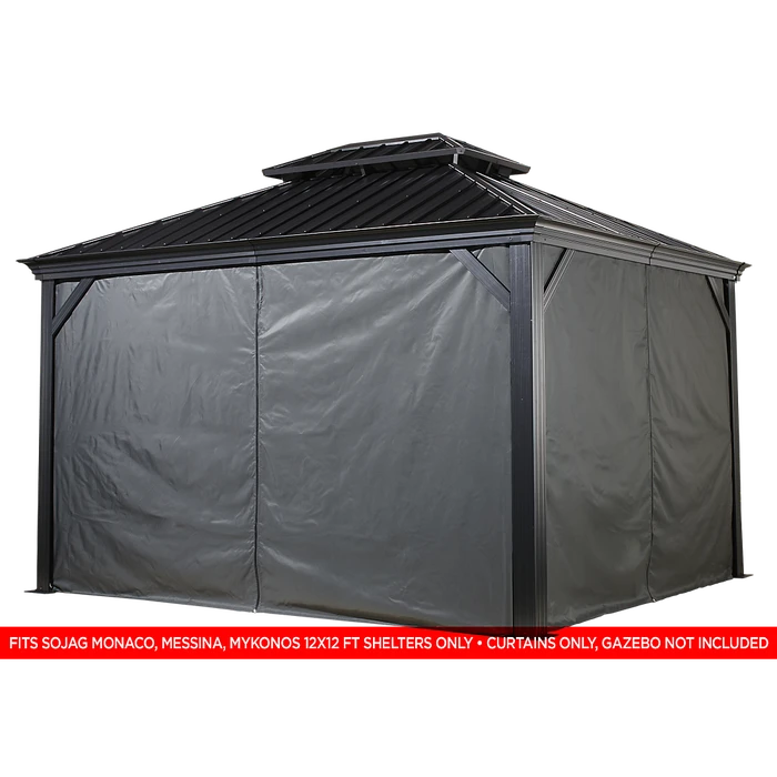 Curtains For Messina Gazebo (Gazebo Not Included) 3 Curtains For Messina Gazebo (Gazebo Not Included) - Image 3
