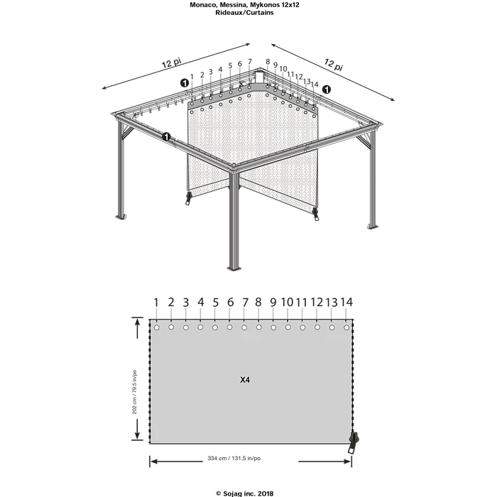 Curtains For Monaco Gazebo (Gazebo Not Included) 5 Curtains For Monaco Gazebo (Gazebo Not Included) - Image 5