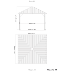 Genova II Double Roof Hardtop Gazebo 5 Genova II Double Roof Hardtop Gazebo -ShelterLogic || Arrow Shop GENOVAII 2