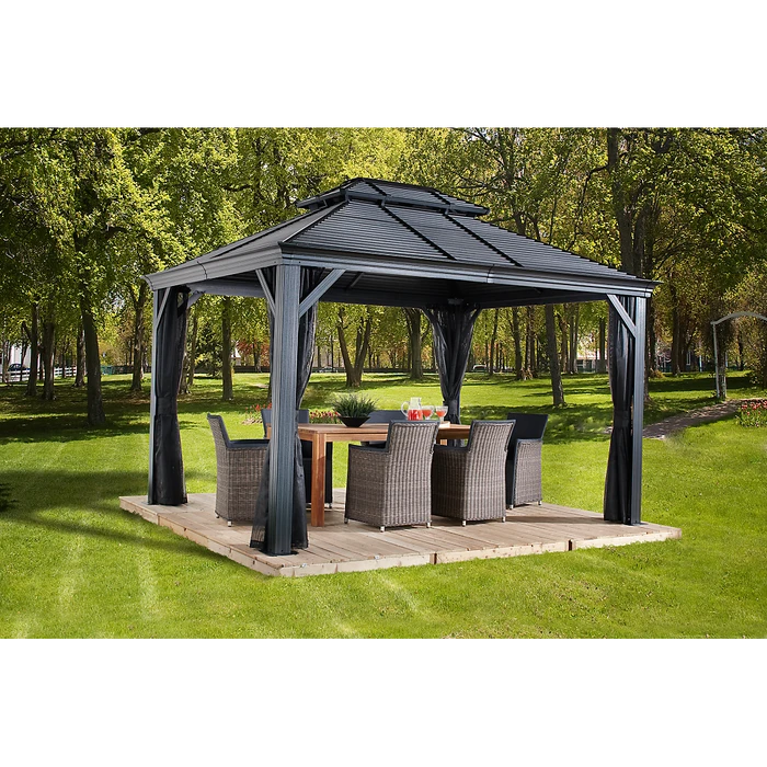 Mykonos II Double Roof Hardtop Gazebo 4 Mykonos II Double Roof Hardtop Gazebo - Image 4