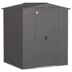 Arrow Classic Steel Storage Shed, 6X6, Charcoal