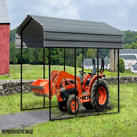 Arrow Carport 10x20x09 Charcoal BKP 12 Arrow Carport 10x20x09 Charcoal BKP - Image 12