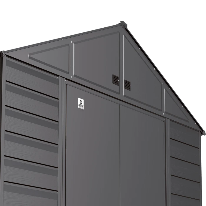 Arrow Select Steel Storage Shed, 14x17, Charcoal 6 Arrow Select Steel Storage Shed, 14x17, Charcoal - Image 6
