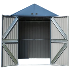 Arrow Elite Shed 8x6 Ft. Blue-Grey Metal Shed -ShelterLogic || Arrow Shop buvidqrn4ckisatezp0g