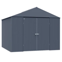 Arrow Elite Steel Storage Shed, 14x14, Anthracite