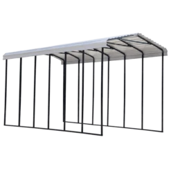 Arrow RV Carport, 14 Ft. X 29 Ft. X 14 Ft. Eggshell