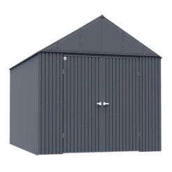 Arrow Elite Steel Storage Shed, 12x16, Anthracite