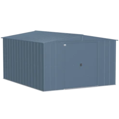 Arrow Classic Steel Storage Shed, 10 Ft. X 12 Ft., Blue Grey