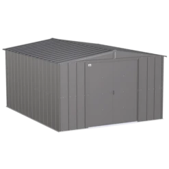 Arrow Classic Steel Storage Shed, 10 Ft. X 12 Ft., Charcoal
