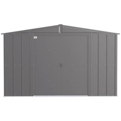 Arrow Classic Steel Storage Shed, 10 Ft. X 12 Ft., Charcoal -ShelterLogic || Arrow Shop clg1012cc silo image 02