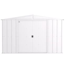 Arrow Classic Steel Storage Shed, 10 Ft. X 12 Ft., Flute Grey -ShelterLogic || Arrow Shop clg1012fg silo image 02