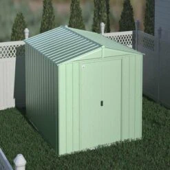 Arrow Classic Steel Storage Shed, 10 Ft. X 12 Ft., Sage Green -ShelterLogic || Arrow Shop clg1012sg image 01