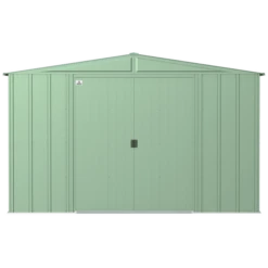 Arrow Classic Steel Storage Shed, 10 Ft. X 12 Ft., Sage Green -ShelterLogic || Arrow Shop clg1012sg silo image 02