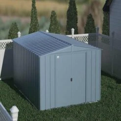 Arrow Classic Steel Storage Shed, 10 Ft. X 14 Ft., Blue Grey -ShelterLogic || Arrow Shop clg1014bg image 01