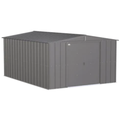 Arrow Classic Steel Storage Shed, 10 Ft. X 14 Ft., Charcoal
