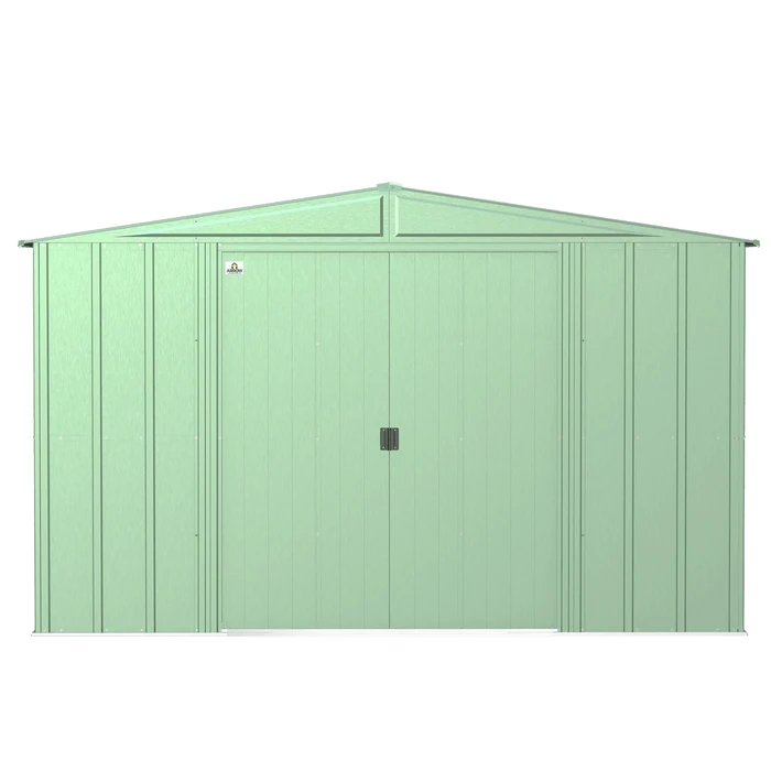 Arrow Classic Steel Storage Shed, 10 Ft. X 14 Ft., Sage Green 4 Arrow Classic Steel Storage Shed, 10 Ft. X 14 Ft., Sage Green - Image 4
