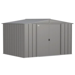 Arrow Classic Steel Storage Shed, 10 Ft. X 8 Ft., Charcoal
