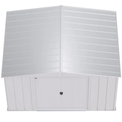 Arrow Classic Steel Storage Shed, 10 Ft. X 8 Ft., Flute Grey -ShelterLogic || Arrow Shop clg108fg silo image 03