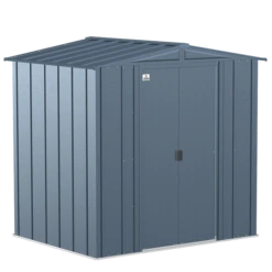 Arrow Classic Steel Storage Shed, 6 Ft. X 5 Ft., Blue Grey
