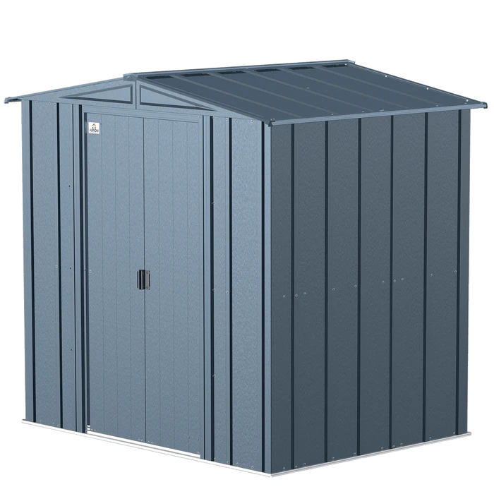 Arrow Classic Steel Storage Shed, 6 Ft. X 5 Ft., Blue Grey 9 Arrow Classic Steel Storage Shed, 6 Ft. X 5 Ft., Blue Grey - Image 9