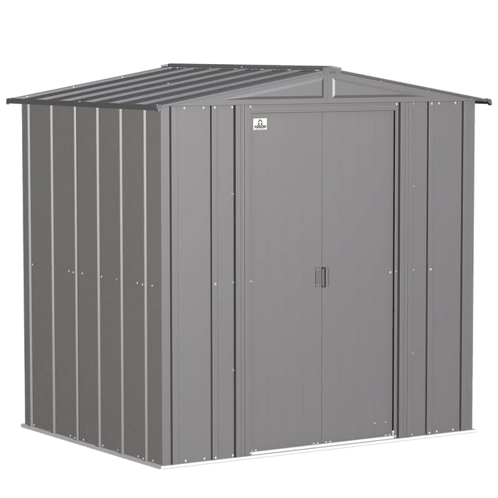 Arrow Classic Steel Storage Shed, 6 Ft. X 5 Ft., Charcoal 1 Arrow Classic Steel Storage Shed, 6 Ft. X 5 Ft., Charcoal