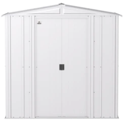Arrow Classic Steel Storage Shed, 6 Ft. X 5 Ft., Flute Grey -ShelterLogic || Arrow Shop clg65fg silo image 02