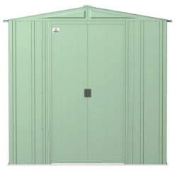 Arrow Classic Steel Storage Shed, 6 Ft. X 5 Ft., Sage Green -ShelterLogic || Arrow Shop clg65sg silo image 02